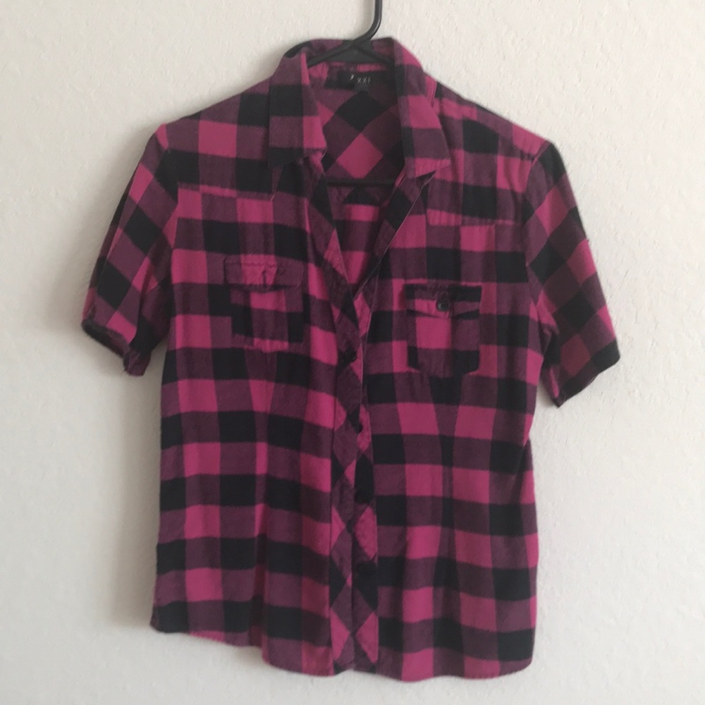 Pink & Black Plaid shirt